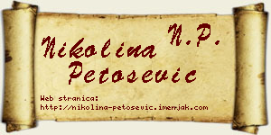 Nikolina Petošević vizit kartica